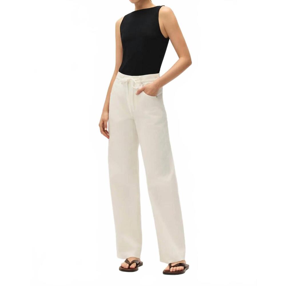 NEW ELODIE edda wide leg pants in white